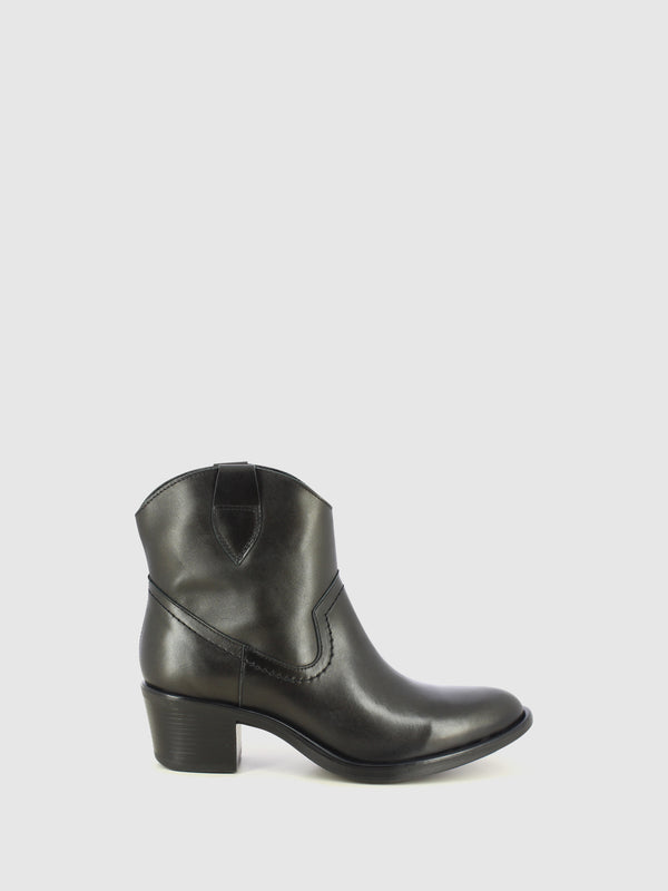 Botins Texanas em Pele Preta